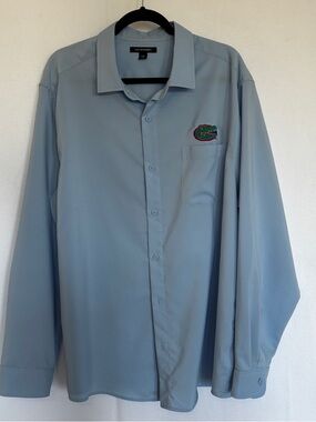 Port Authority 2XL Florida Gators Poly No-Iron Button UpLong Sleeve Dress Shift
